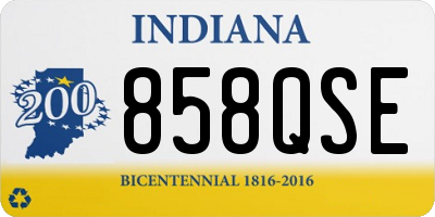 IN license plate 858QSE