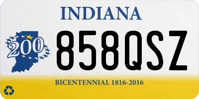 IN license plate 858QSZ