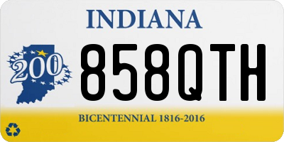 IN license plate 858QTH
