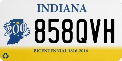 IN license plate 858QVH