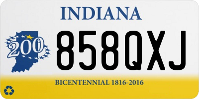 IN license plate 858QXJ