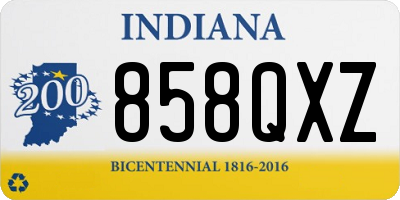 IN license plate 858QXZ