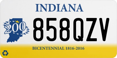 IN license plate 858QZV
