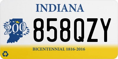 IN license plate 858QZY