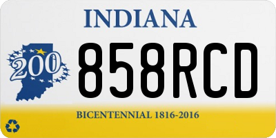 IN license plate 858RCD