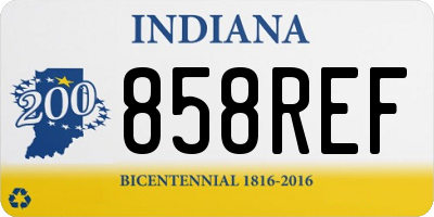 IN license plate 858REF