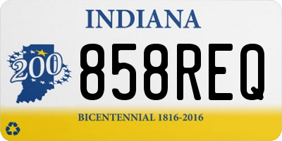 IN license plate 858REQ