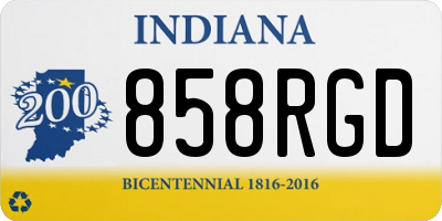 IN license plate 858RGD