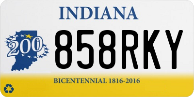 IN license plate 858RKY