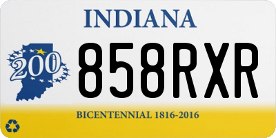 IN license plate 858RXR
