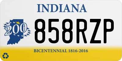 IN license plate 858RZP