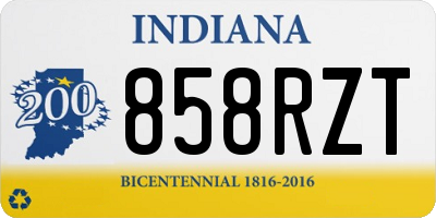 IN license plate 858RZT