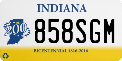IN license plate 858SGM