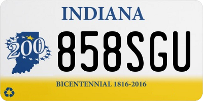 IN license plate 858SGU