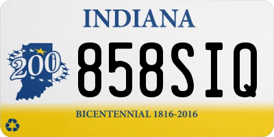 IN license plate 858SIQ