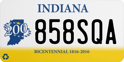 IN license plate 858SQA