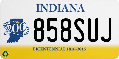IN license plate 858SUJ