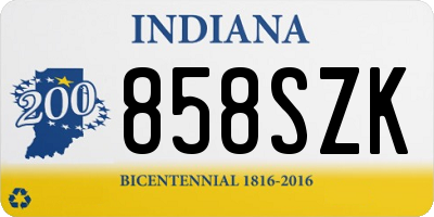 IN license plate 858SZK