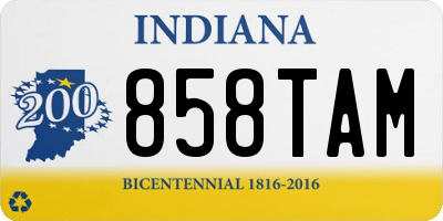 IN license plate 858TAM