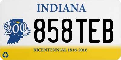 IN license plate 858TEB