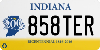 IN license plate 858TER