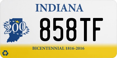IN license plate 858TF