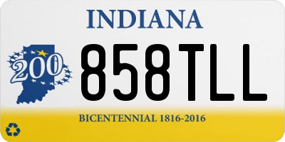 IN license plate 858TLL
