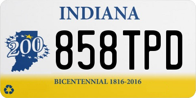 IN license plate 858TPD