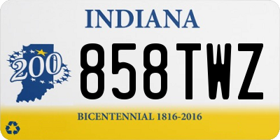 IN license plate 858TWZ