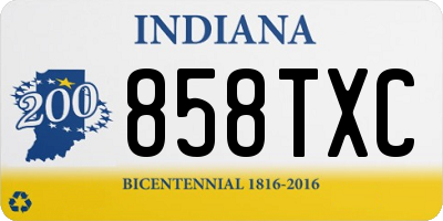 IN license plate 858TXC