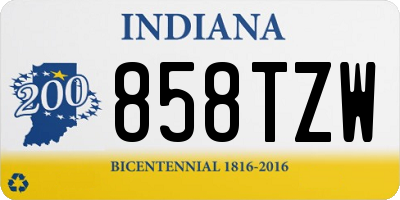 IN license plate 858TZW