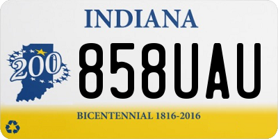 IN license plate 858UAU