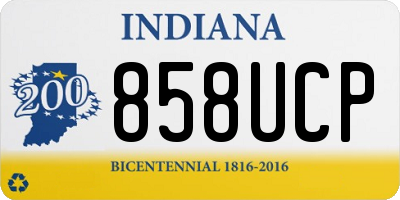 IN license plate 858UCP