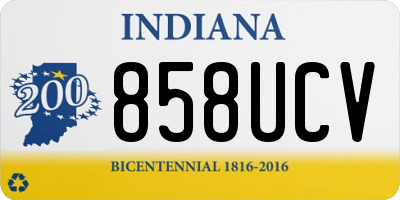 IN license plate 858UCV