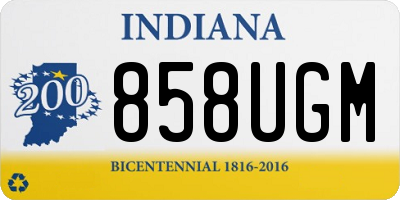 IN license plate 858UGM