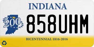 IN license plate 858UHM