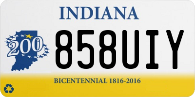 IN license plate 858UIY