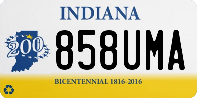 IN license plate 858UMA
