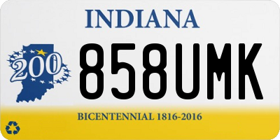 IN license plate 858UMK