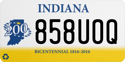 IN license plate 858UOQ