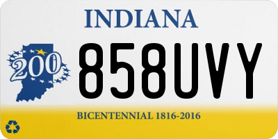 IN license plate 858UVY