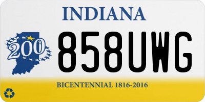 IN license plate 858UWG