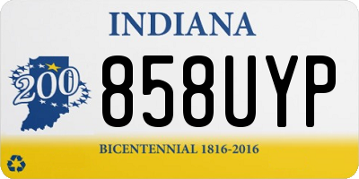 IN license plate 858UYP