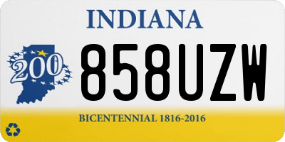 IN license plate 858UZW