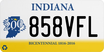 IN license plate 858VFL