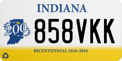 IN license plate 858VKK