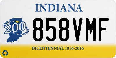 IN license plate 858VMF