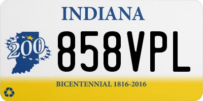 IN license plate 858VPL