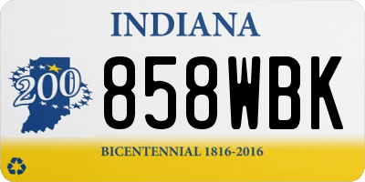 IN license plate 858WBK