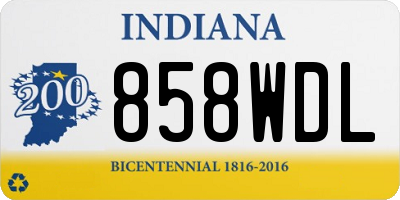 IN license plate 858WDL